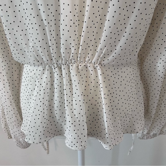 Banana Republic Factory Polka Dot Wrap Top |Size S| - Picture 6 of 8